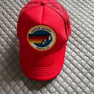 Aviator Nation Red Trucker Hat